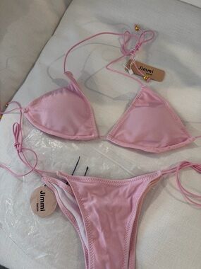 Jimmi Pink Triangle Bikini Set - Women's Two-Piece Swimwear